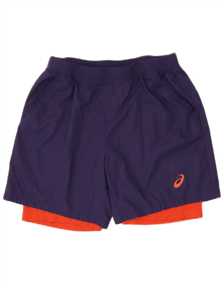Asics Herre Sportshorts XL Marineblå Colourblock Polyester