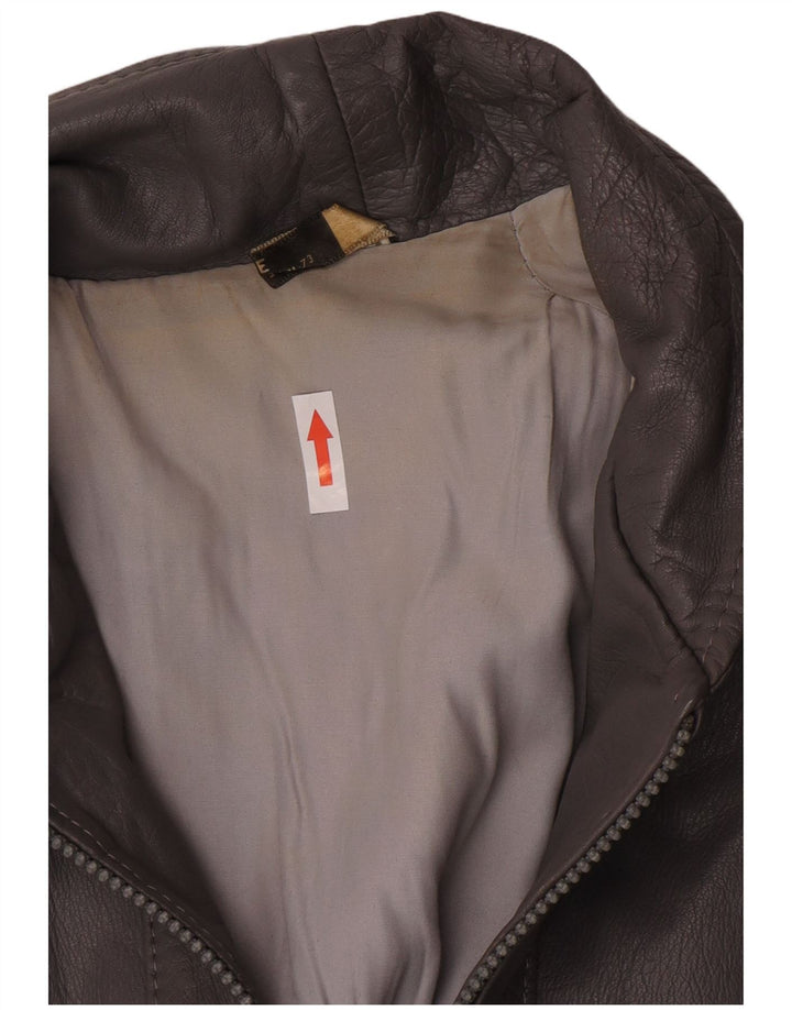 Vintage herre læderjakke IT 48 Medium Grey Læder