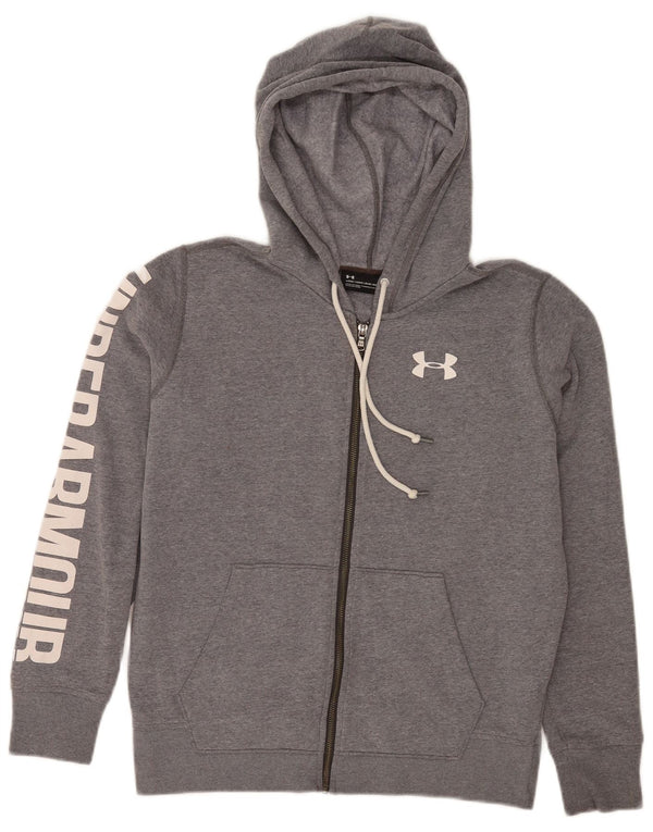 Under Armour Dame Grafisk Hættetrøje Sweater UK 8 Small Grey Sports