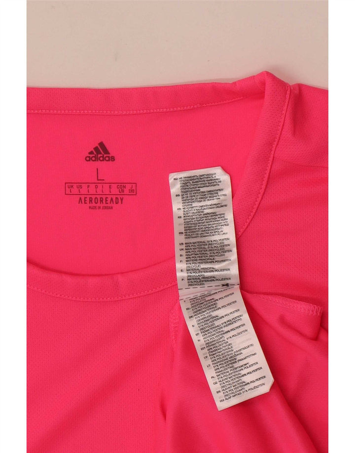 Adidas Herre Aeroready T-Shirt Top Stor Pink Colourblock Polyester