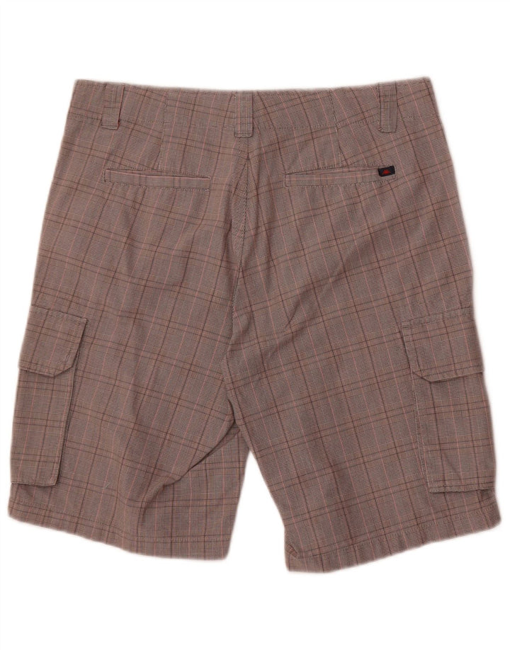 Kappa Herre Perfect Fit Cargo Shorts IT 46 Small W32 Grå ternet bomuld