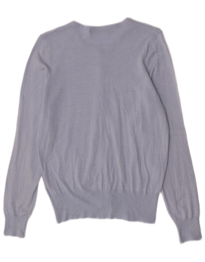 Marks & Spencer dame cardigan sweater UK 14 Medium Blue Viscose
