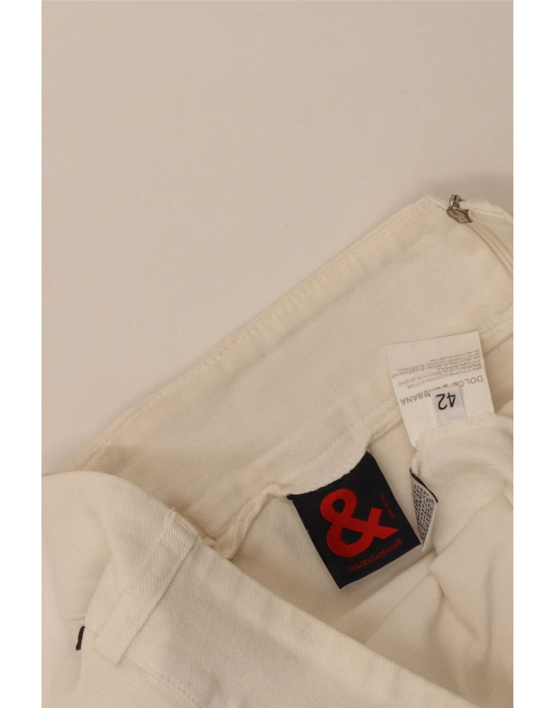 Dolce & Gabbana lige nederdel til kvinder IT 42 Medium W30 Hvid bomuld