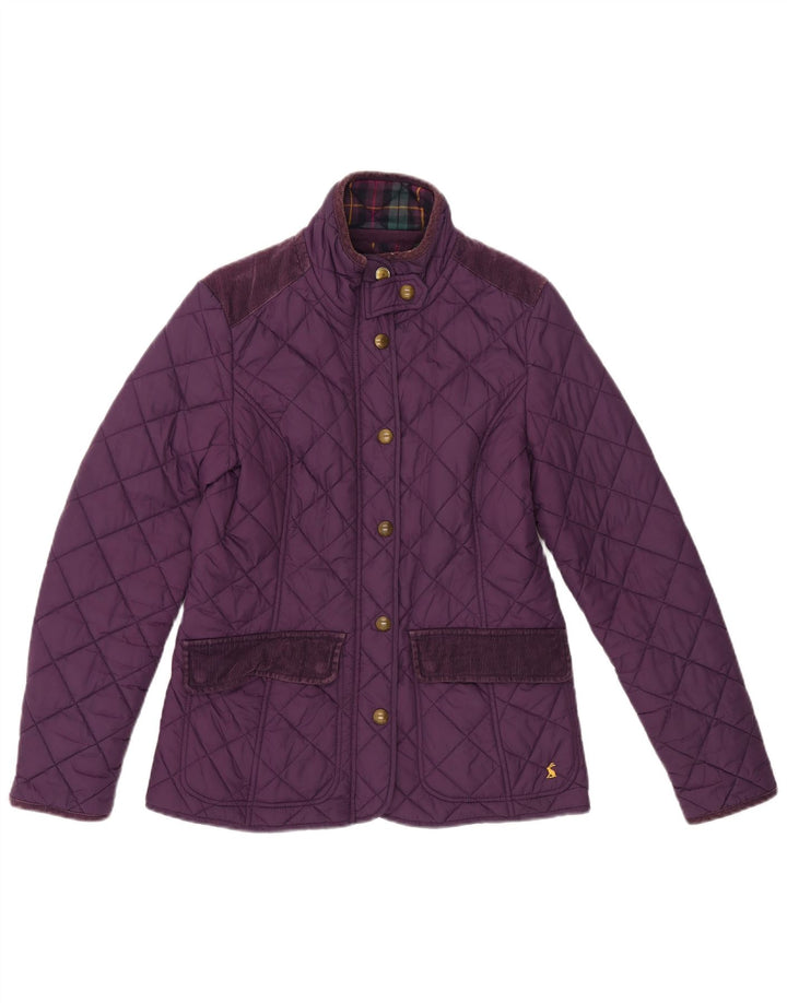 JOULES Quiltet jakke til kvinder UK 12 Medium Lilla Polyamid