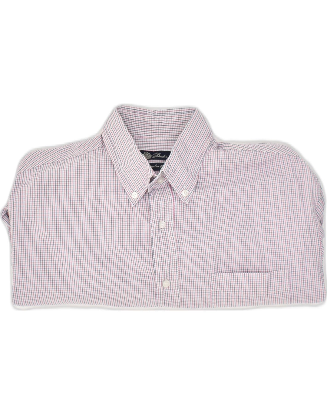 DACK'S Mens Regular Fit Shirt Large Pink Check Cotton Vintage Dack's and Second-Hand Dack's from Messina Hembry 