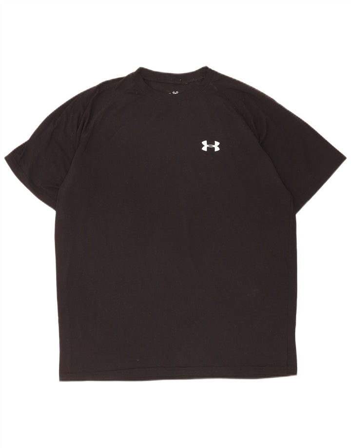 Under Armour Dame Heat Gear T-Shirt Top UK 14 Medium Sort Polyester