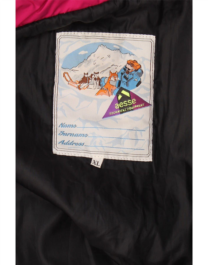 Aesse Ski Jumpsuit med hætte til mænd XL Pink Colourblock