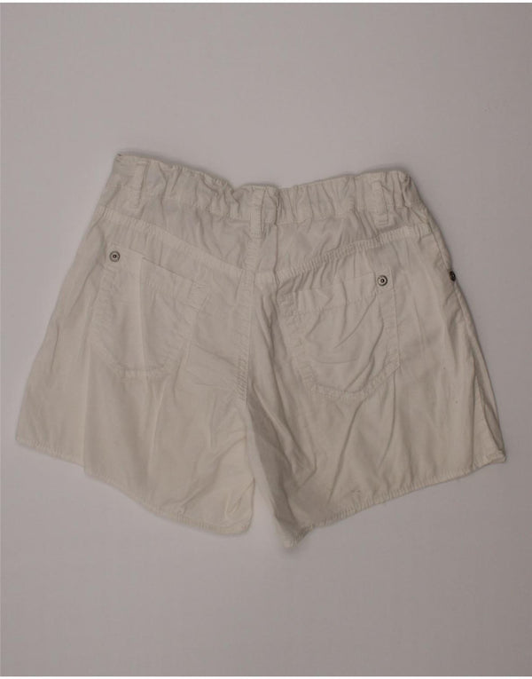 BENETTON Piger Casual Shorts 10-11 år XL W24 Hvid Bomuld