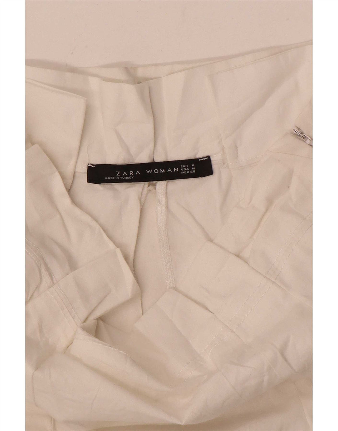 Zara Dame A-Line nederdel Medium W30 Hvid