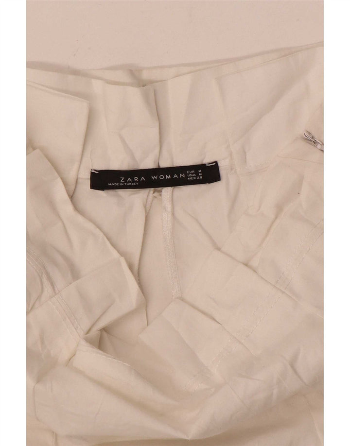 Zara Dame A-Line nederdel Medium W30 Hvid