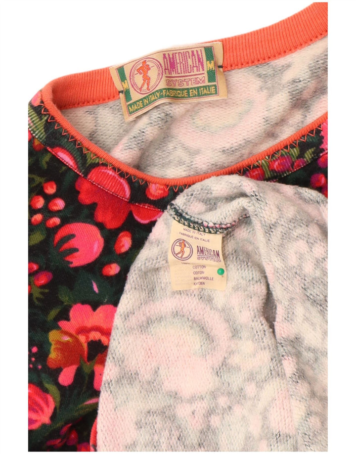 American System Dame Sweatshirt Jumper UK 14 Medium Multicolored Floral