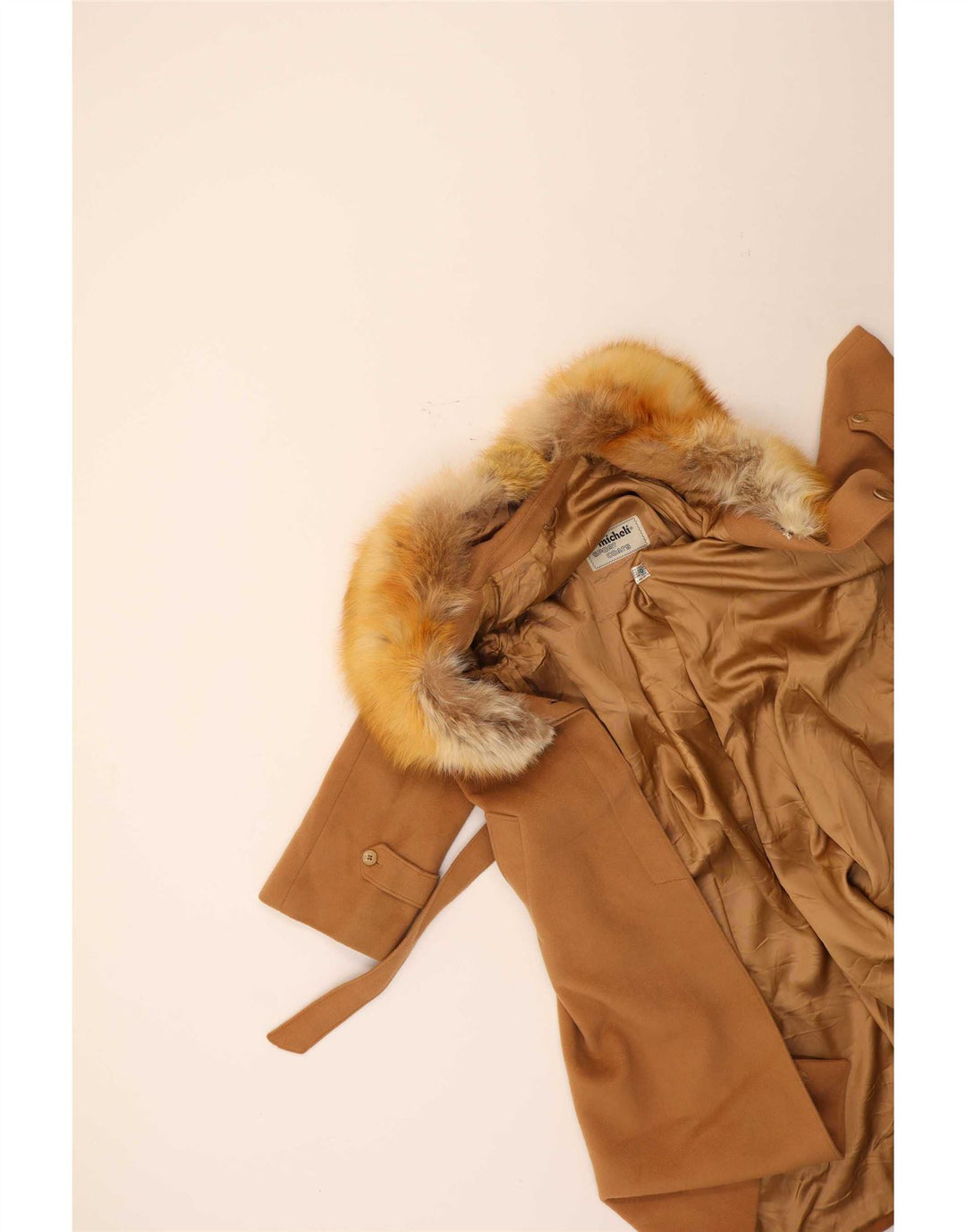 Micheli Dame Overfrakke UK 14 Medium Brun Uld