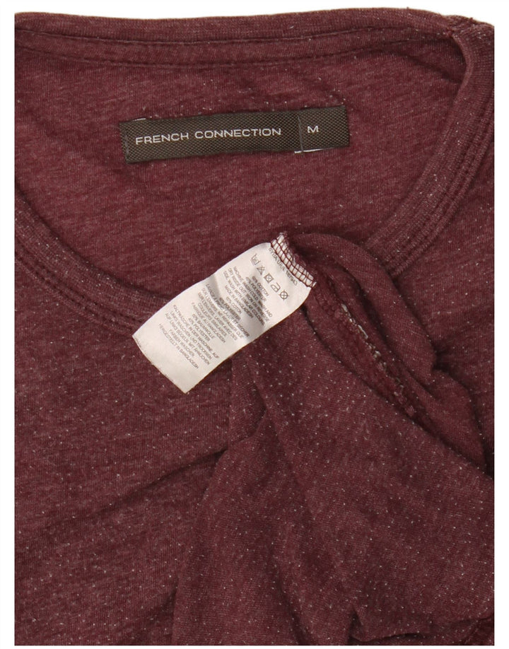 FRANSK FORBINDELSE Herre T-Shirt Top Medium Bourgogne Bomuld