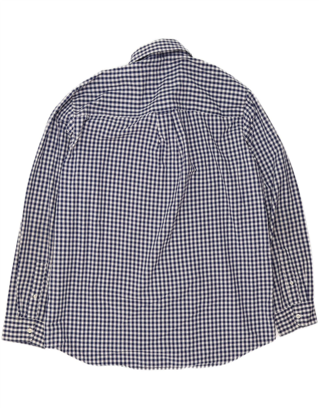 Chaps Herre Easy Care Shirt XL Navy Blue Gingham Cotton