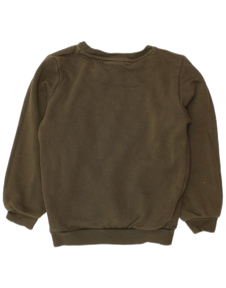 PUMA Graphic Sweatshirt Jumper til drenge 3-4 år Khaki Bomuld
