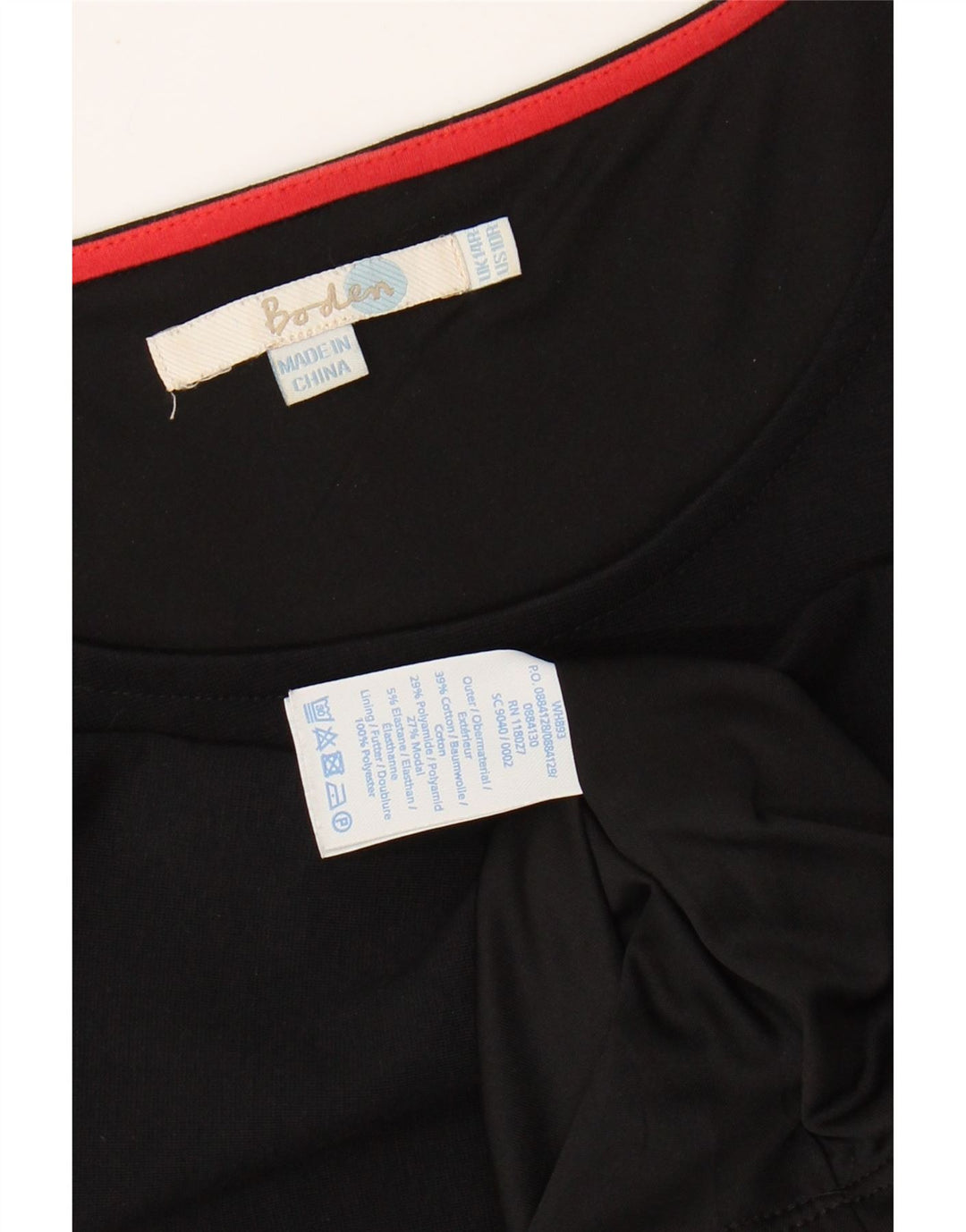 BODEN Dame A-Line Kjole UK 14 Stor Flerfarvet Colourblock Bomuld