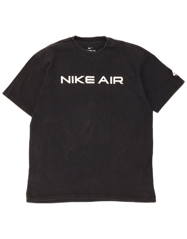 Nike Herre grafisk T-shirt Top Medium Sort Bomuld