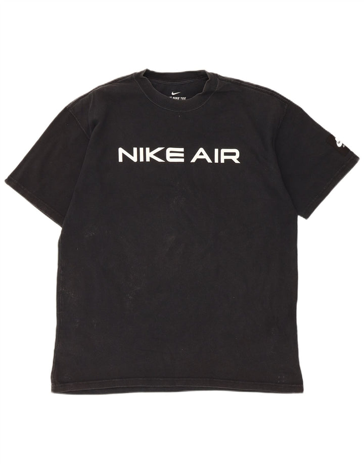 Nike Herre grafisk T-shirt Top Medium Sort Bomuld