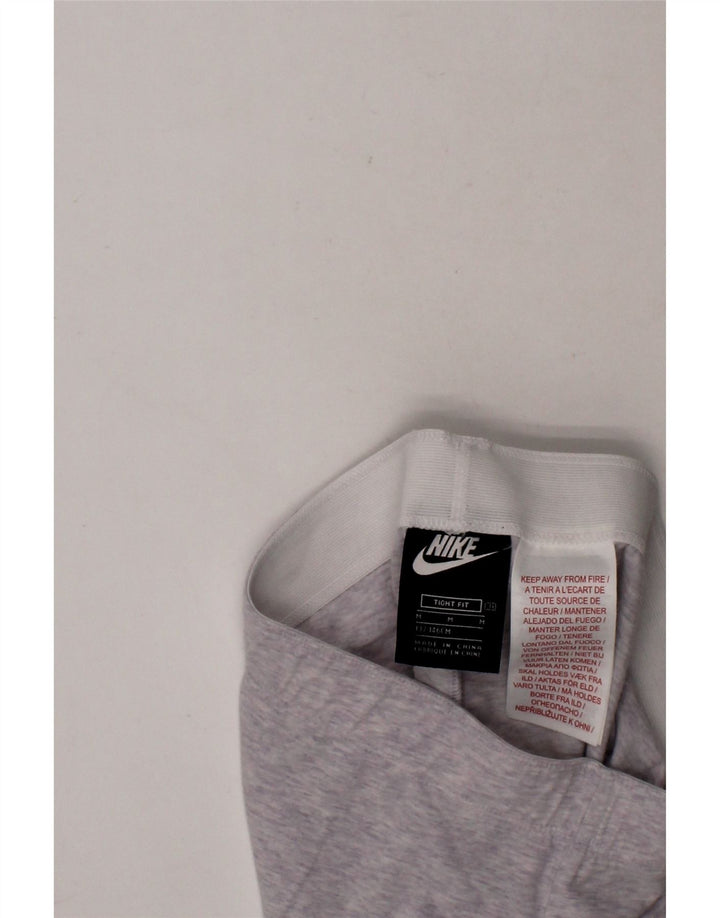 NIKE Girls Graphic Leggings 10-11 Years Medium Grey Cotton Vintage Nike and Second-Hand Nike from Messina Hembry 
