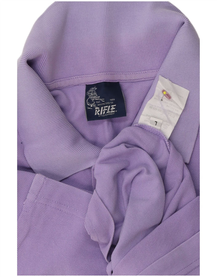 Rifle Herre poloshirt Stor lilla bomuld