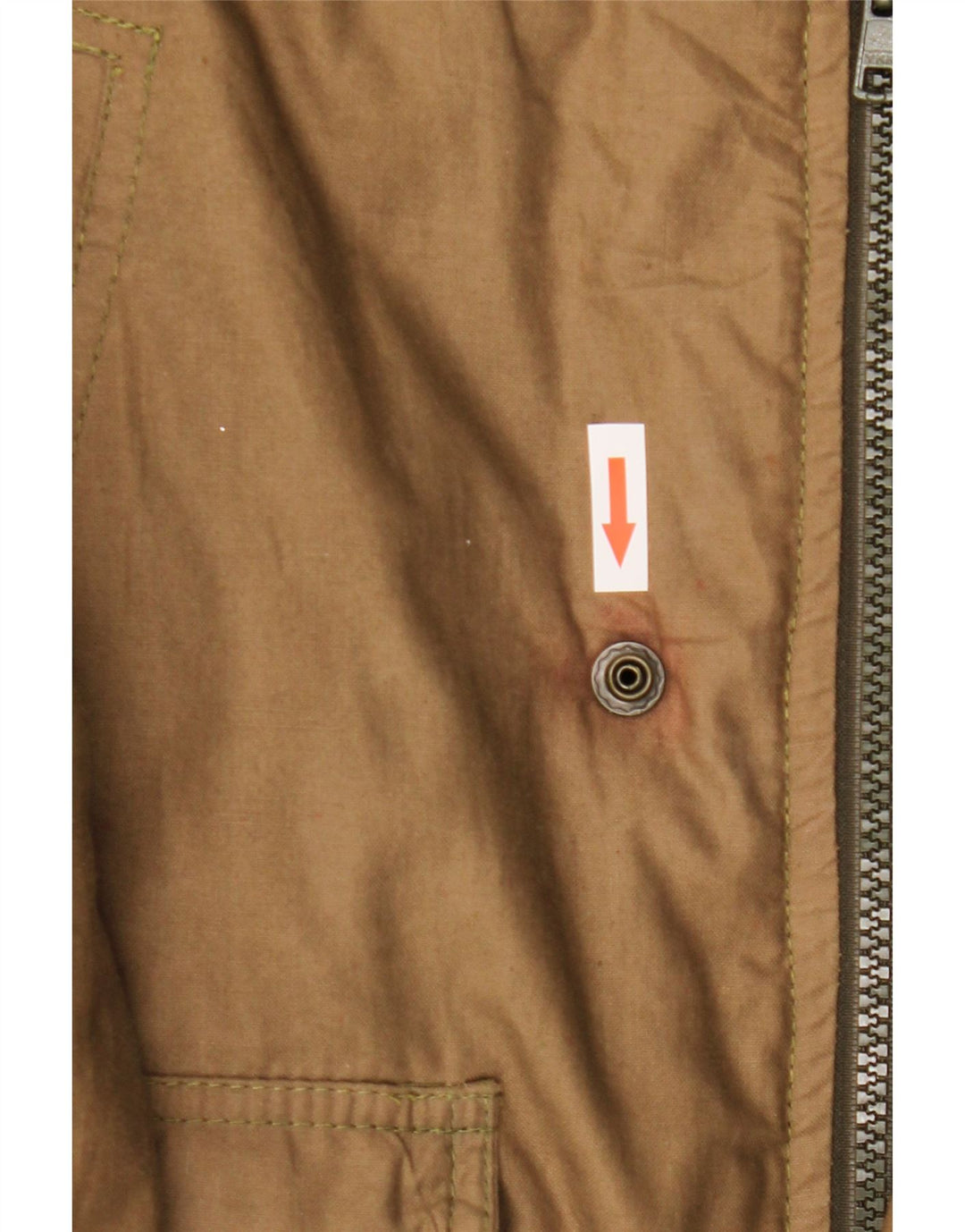 Vintage herre hætte polstret jakke IT 52 XL Khaki