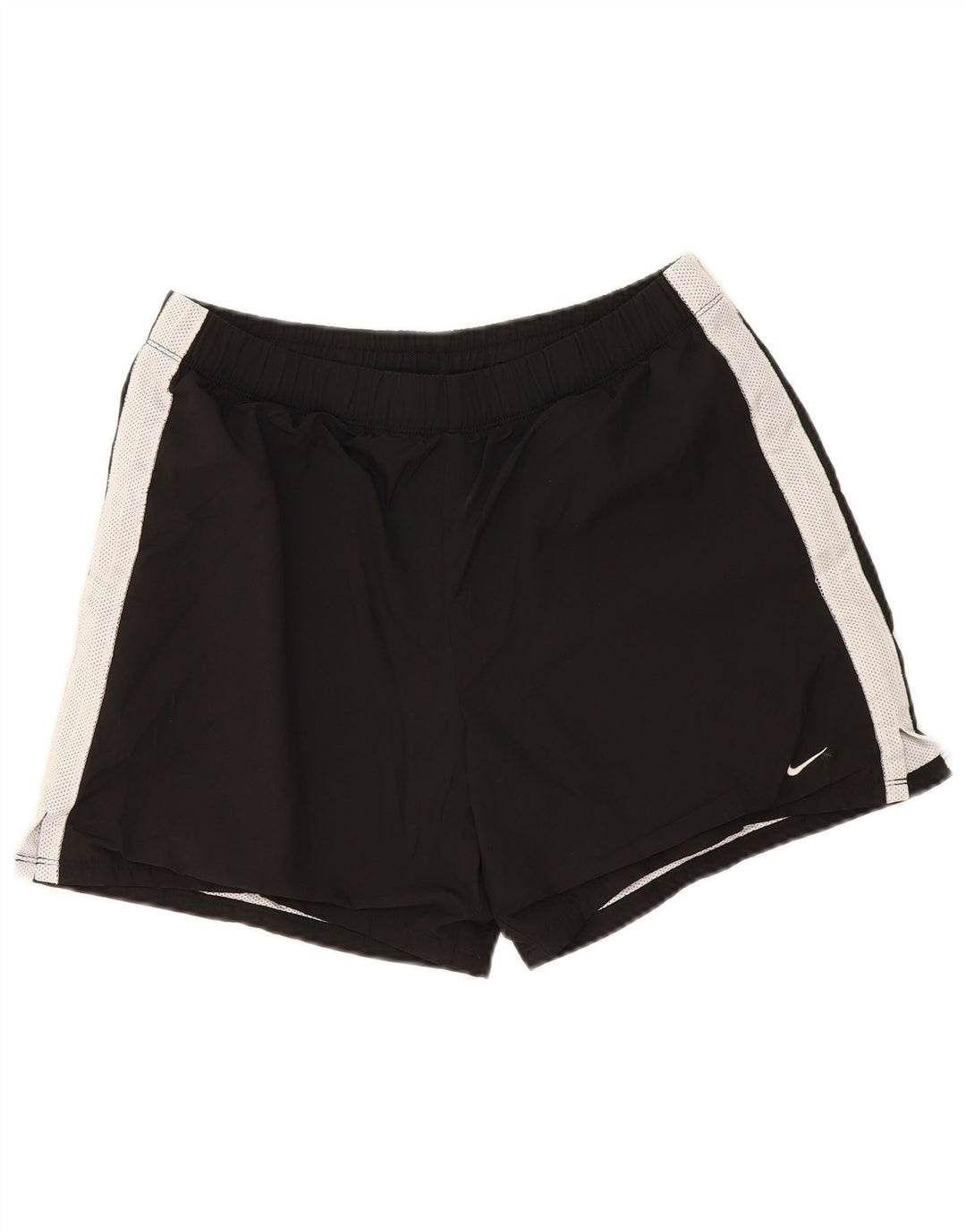 NIKE Womens Sport Shorts US 8/10 Medium Black Colourblock Polyester