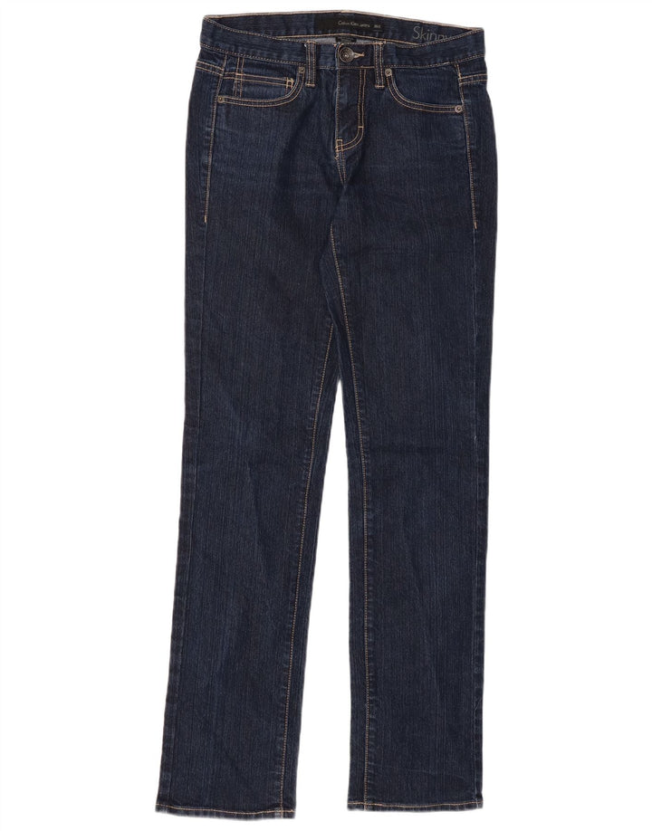 CALVIN KLEIN Dame Skinny Jeans US 2 XS W26 L31 Marineblå Bomuld