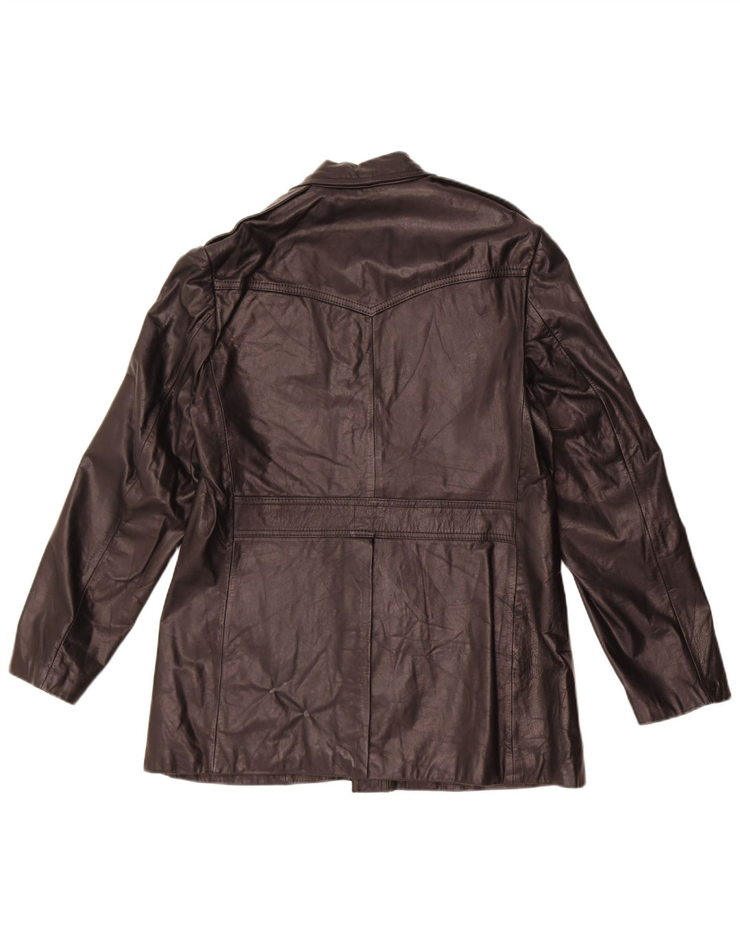 Vintage læderjakke til kvinder IT 42 Medium sort læder