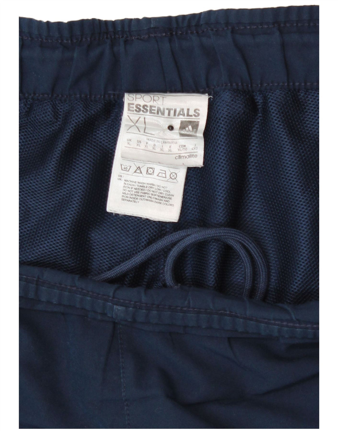 Adidas Herre Climalite Sport Shorts XL Navy Blue Polyester