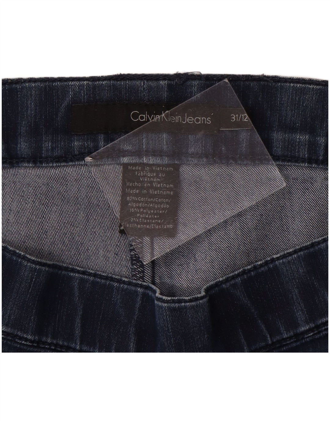 CALVIN KLEIN Dame Skinny Jeans US 12 Large W31 L28 Blå Bomuld