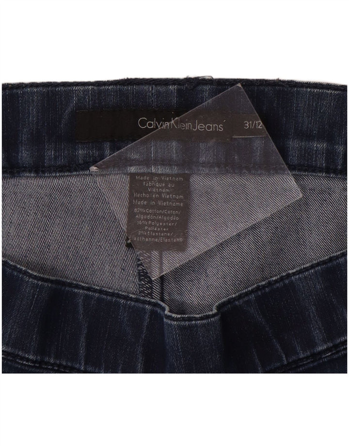 CALVIN KLEIN Dame Skinny Jeans US 12 Large W31 L28 Blå Bomuld