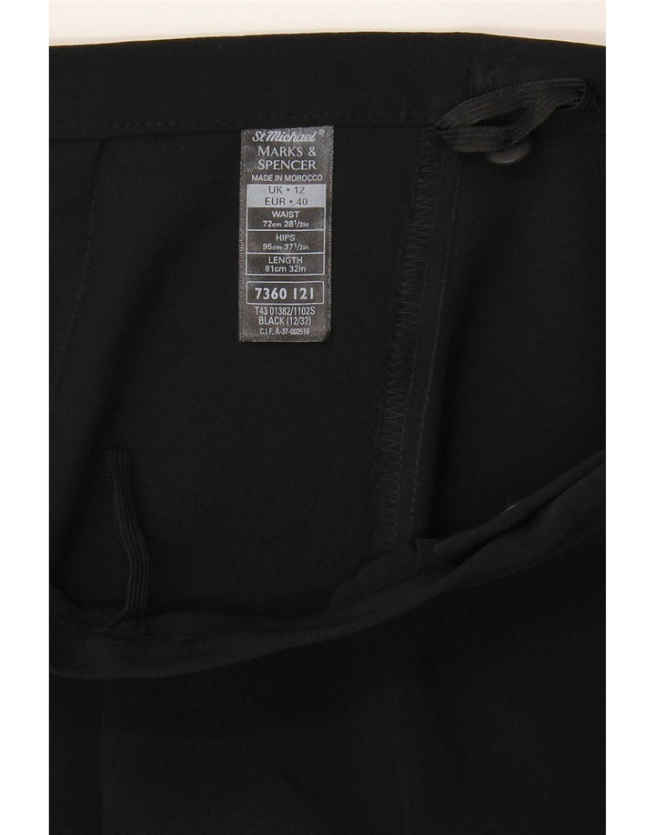 Marks & Spencer Wrap-nederdel til kvinder UK 12 Medium W28 Sort polyester