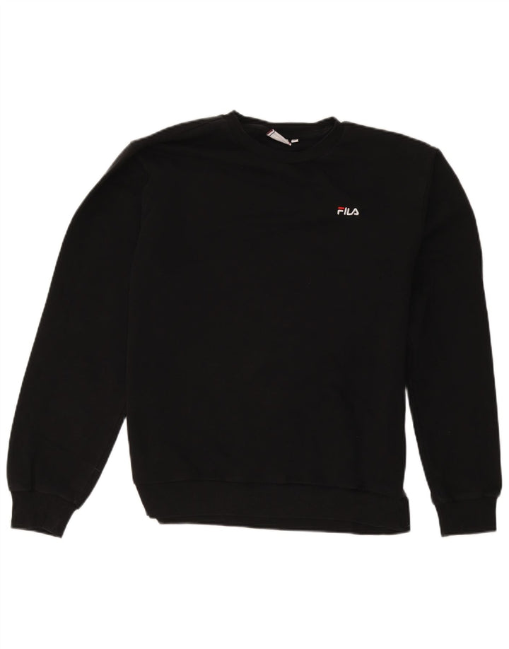 Fila Herre Sweatshirt Jumper Medium Sort Bomuld Sports