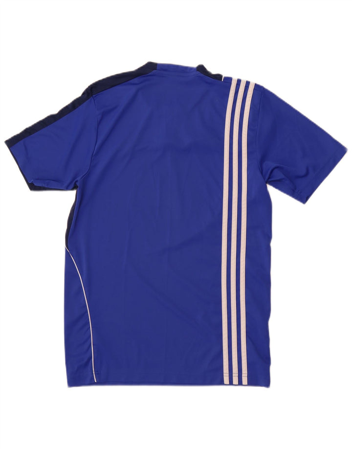 Adidas Herre grafisk T-shirt Top XS Blå Colourblock Polyester