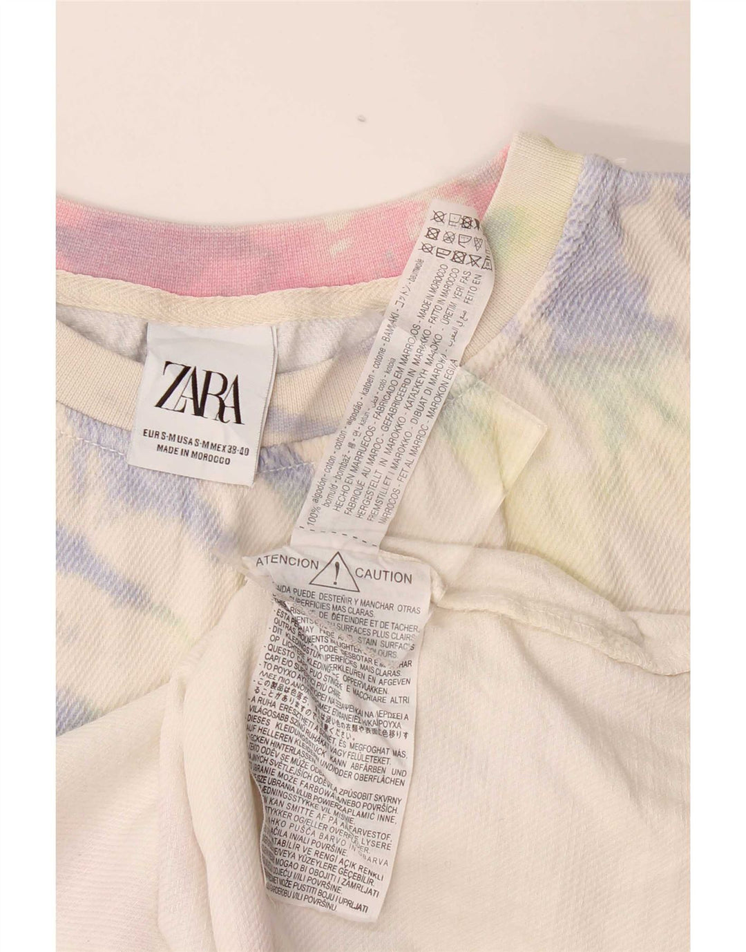 Zara Herrevest Top Lille flerfarvet Tie Dye Bomuld