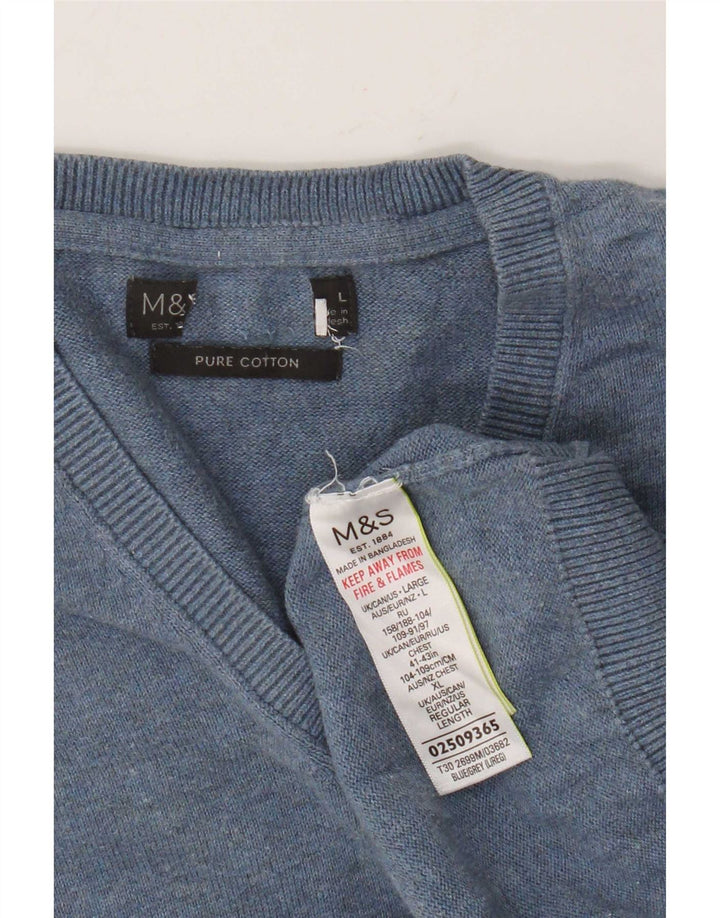 Marks & Spencer Herrevest Tank Top Stor Blå Bomuld