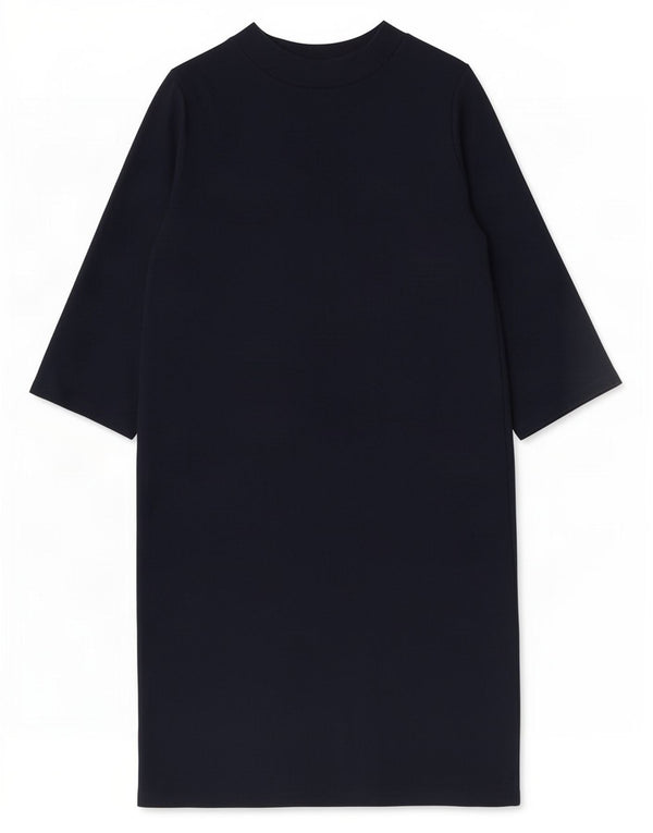 Marks & Spencer dame 3/4-ærmet T-shirtkjole UK 8 lille marineblå bomuld