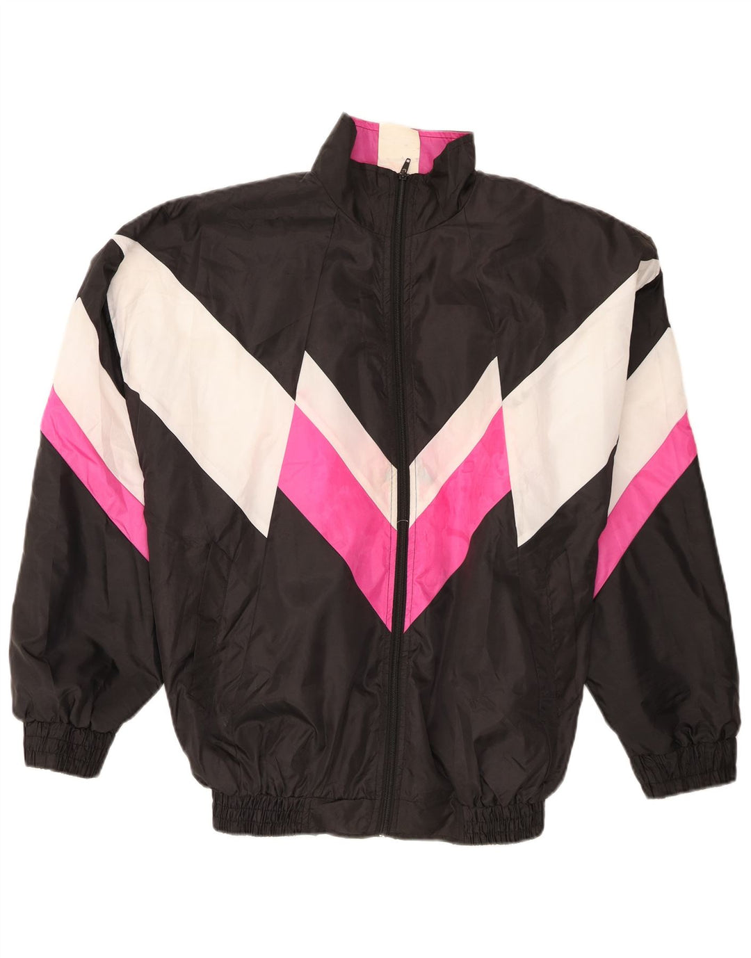 Vintage træningsdragt til mænd Topjakke XL Sort Colourblock Polyester