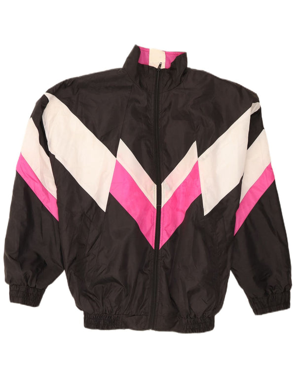 Vintage træningsdragt til mænd Topjakke XL Sort Colourblock Polyester