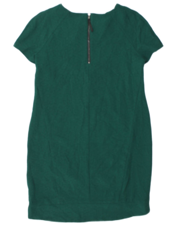 Topshop Womens Sheath Dress UK 10 Small Green Polyester