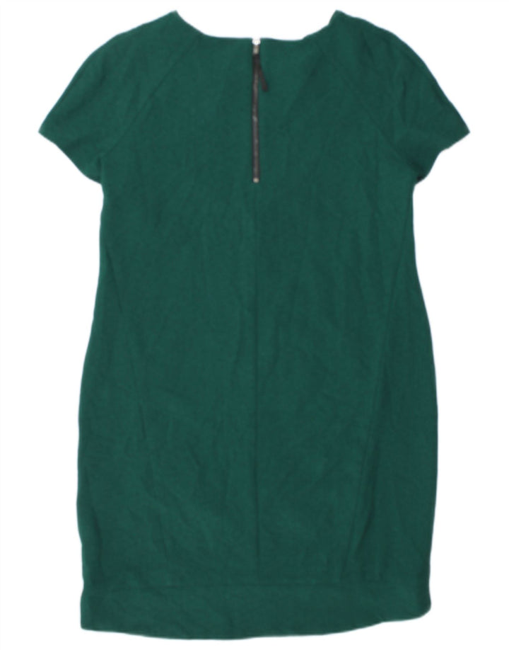 Topshop Womens Sheath Dress UK 10 Small Green Polyester