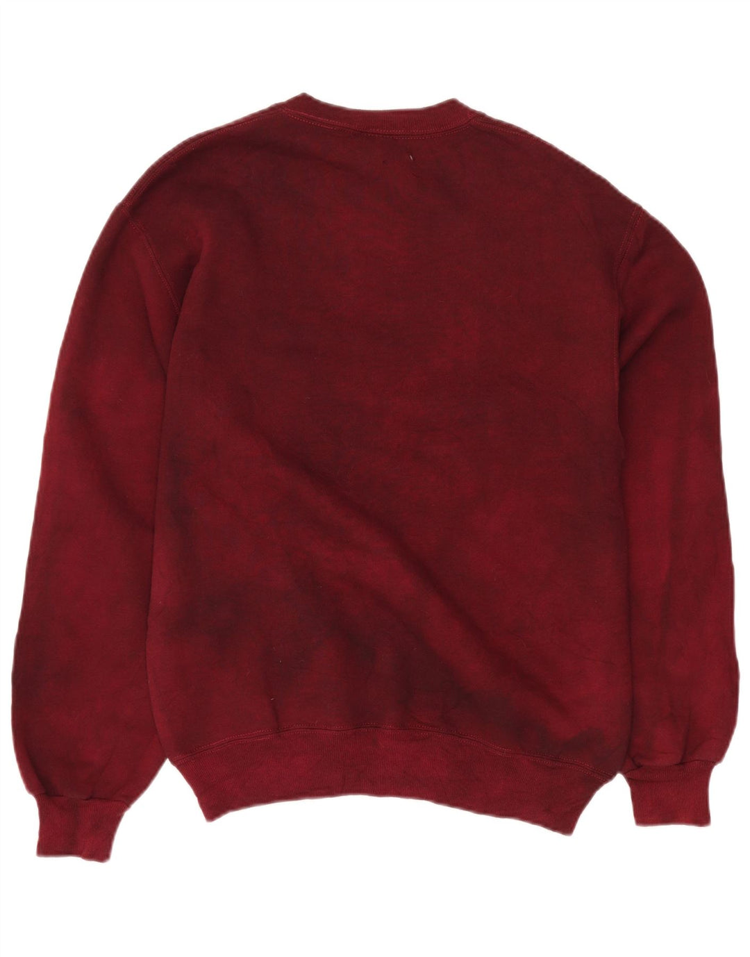 RUSSELL ATHLETIC Herre Sweatshirt Jumper Medium Burgundy Tie Dye Bomuld