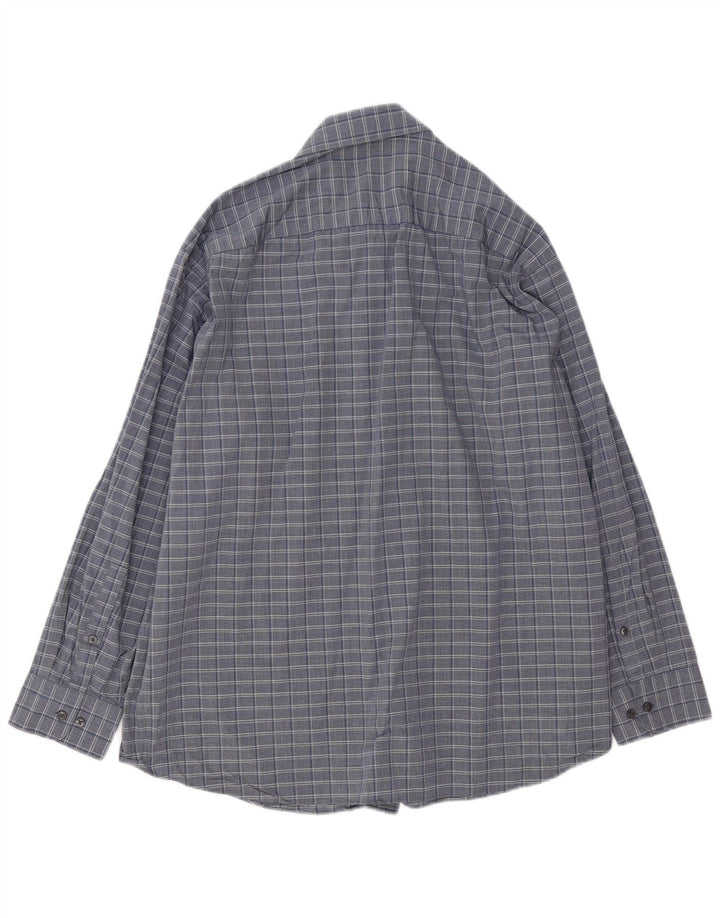 Calvin Klein Herre Regular Fit skjorte str. 17 XL Grå ternet bomuld