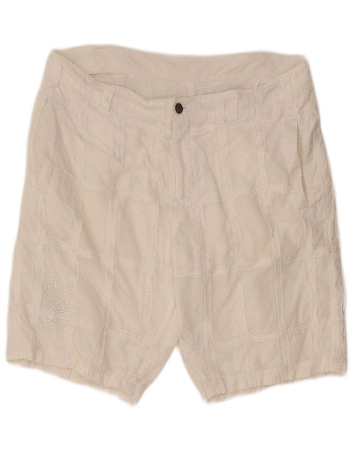 Scorpion Bay Herre grafiske chinoshorts W33 Medium hvid ternet bomuld