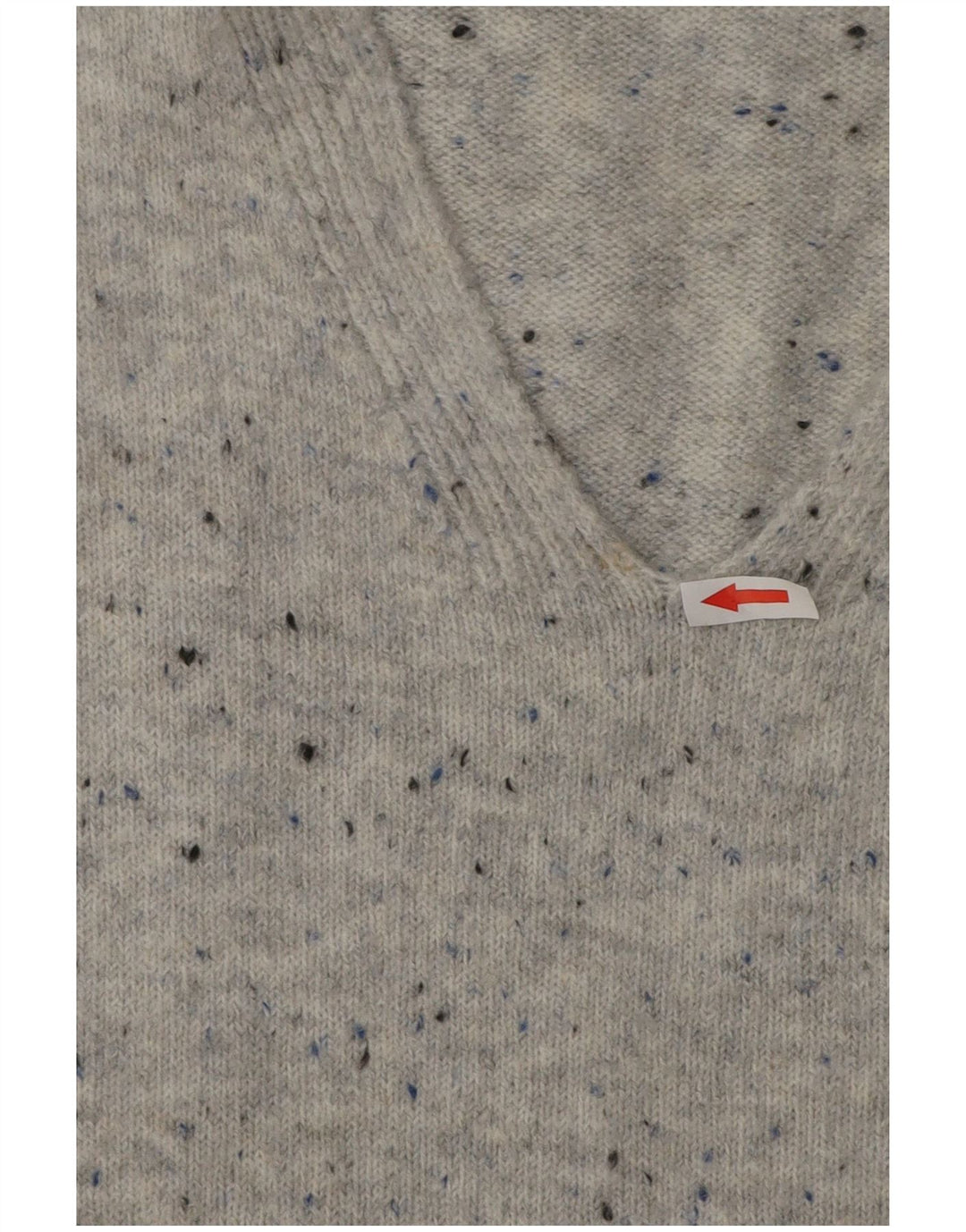 Marks & Spencer Dame V-hals sweater UK 14 Medium Grey Flecked