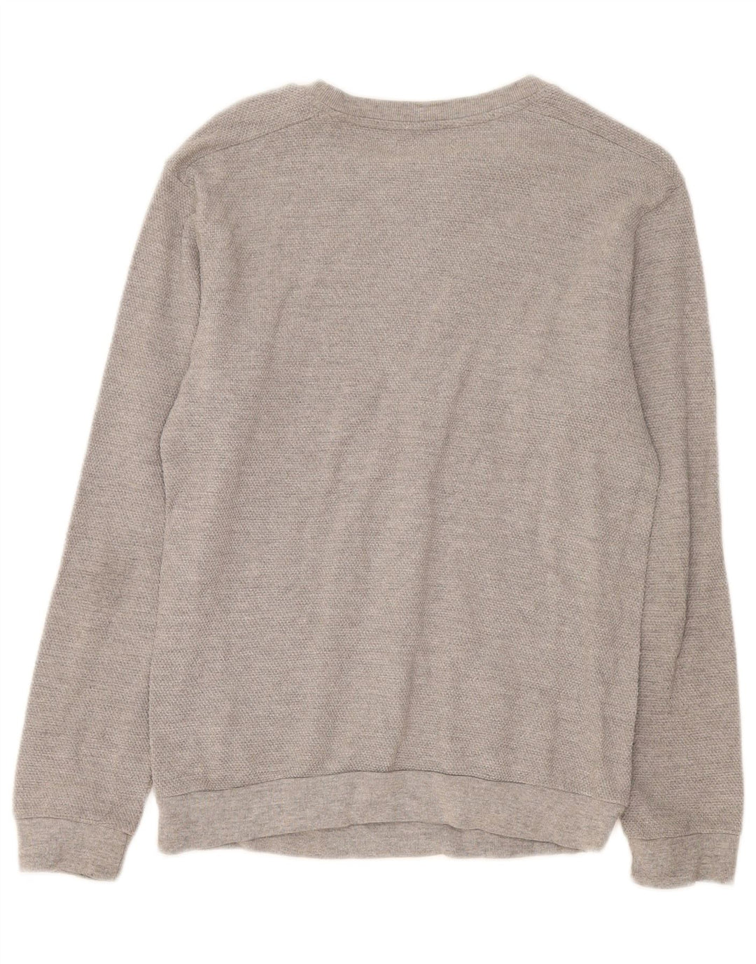 Zara Herre Boat Neck Jumper Sweater Medium Grey Bomuld