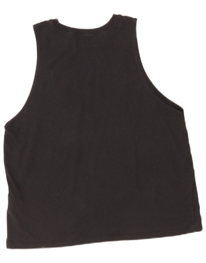 Under Armour Kvinders Grafisk Vest Top UK 16 Stor Sort Bomuld