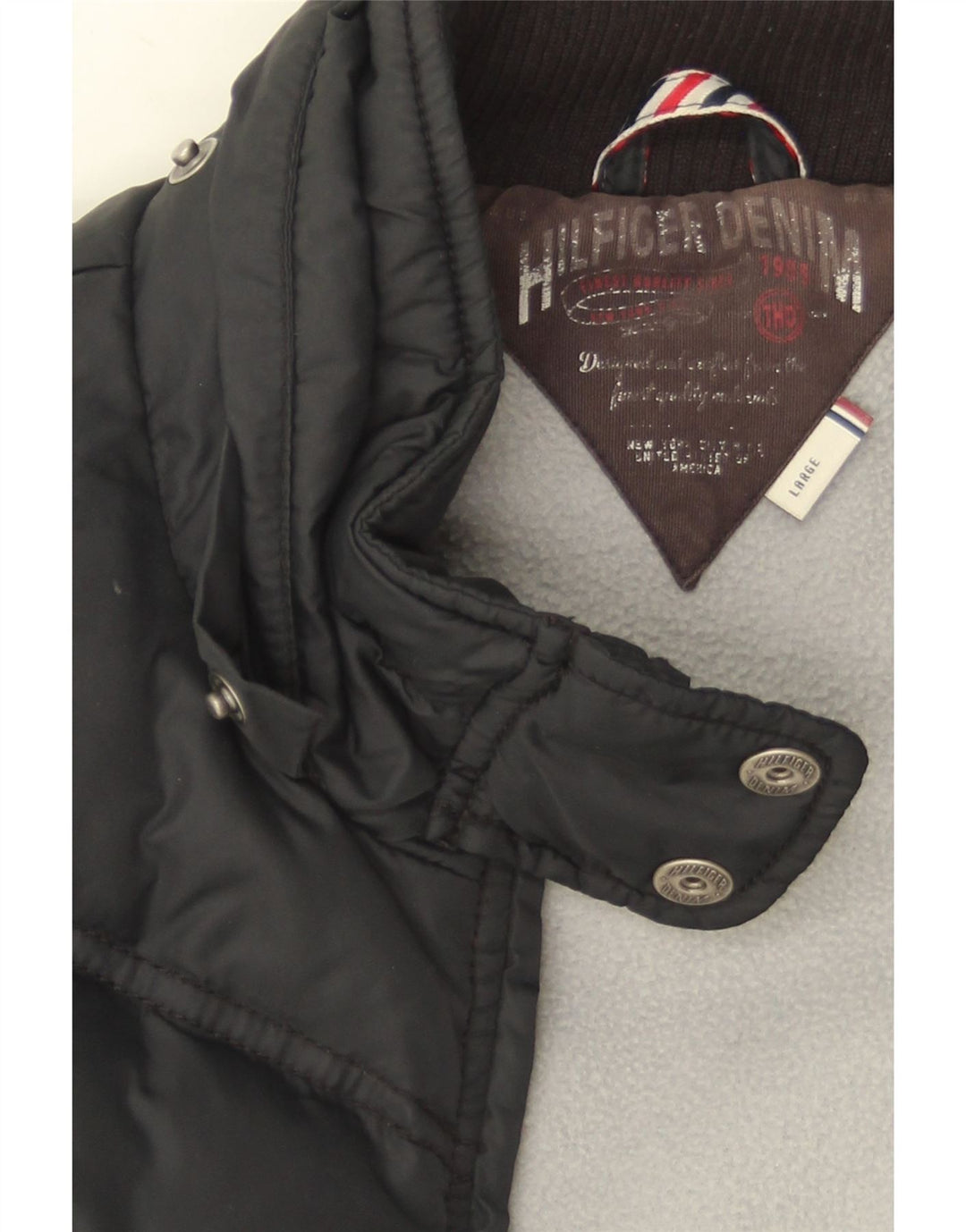 Tommy Hilfiger Dame Polstret Gilet UK 14 Large Black Polyester