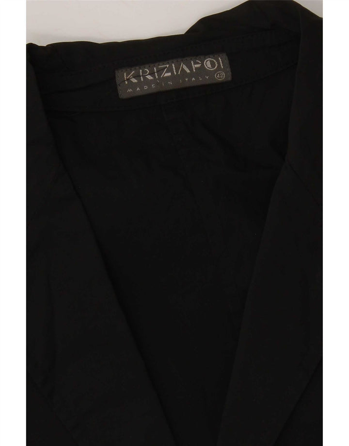 Krizia Poi Dame 2-knaps blazerjakke IT 42 Medium Sort