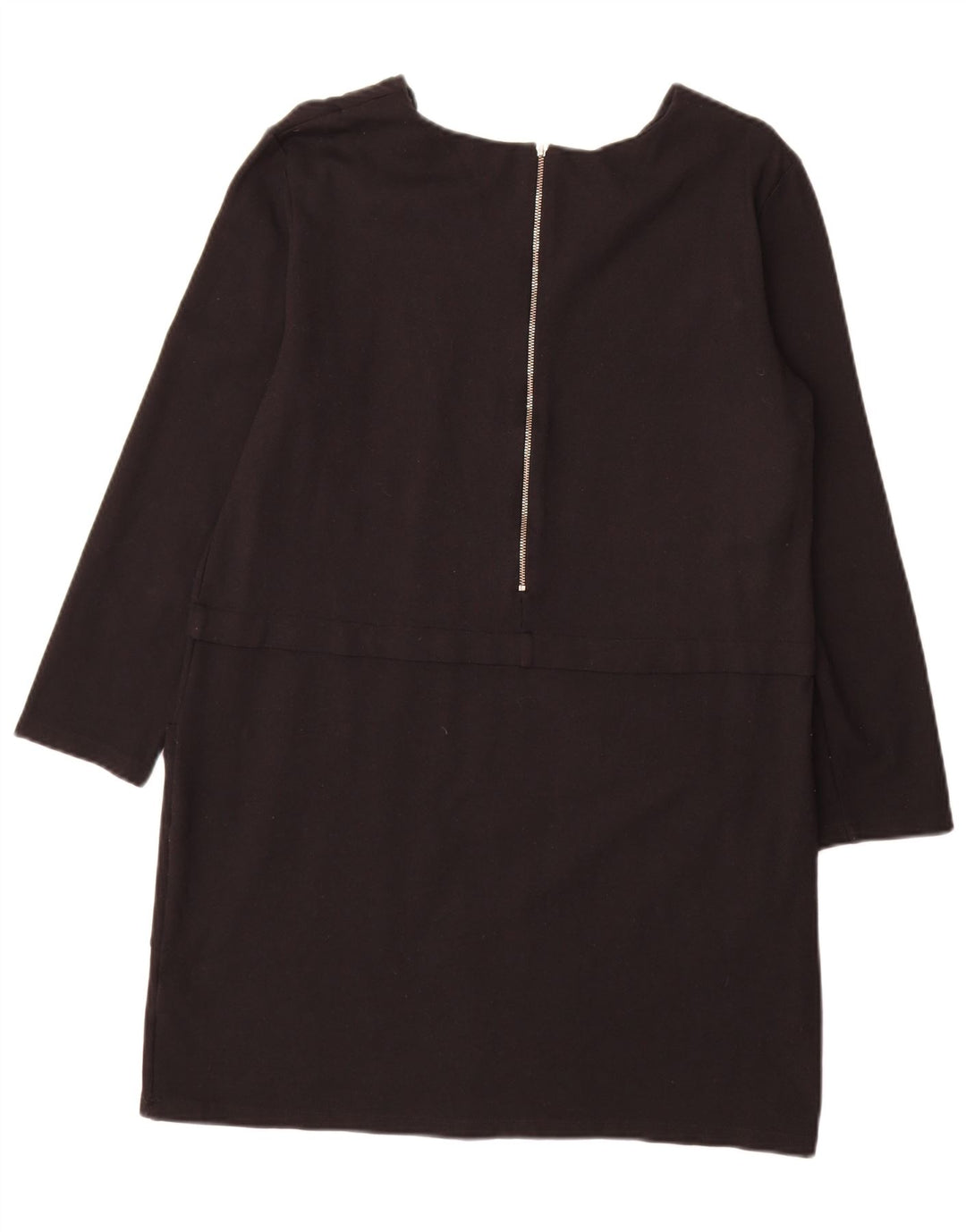 French Connection Dame 3/4 ærmer Shift Dress UK 14 Large Black Viscose